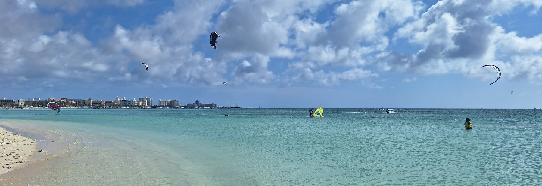 Rigs and boards on the sand